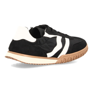 Zapatillas casual retro con cordones y elástico para mujer