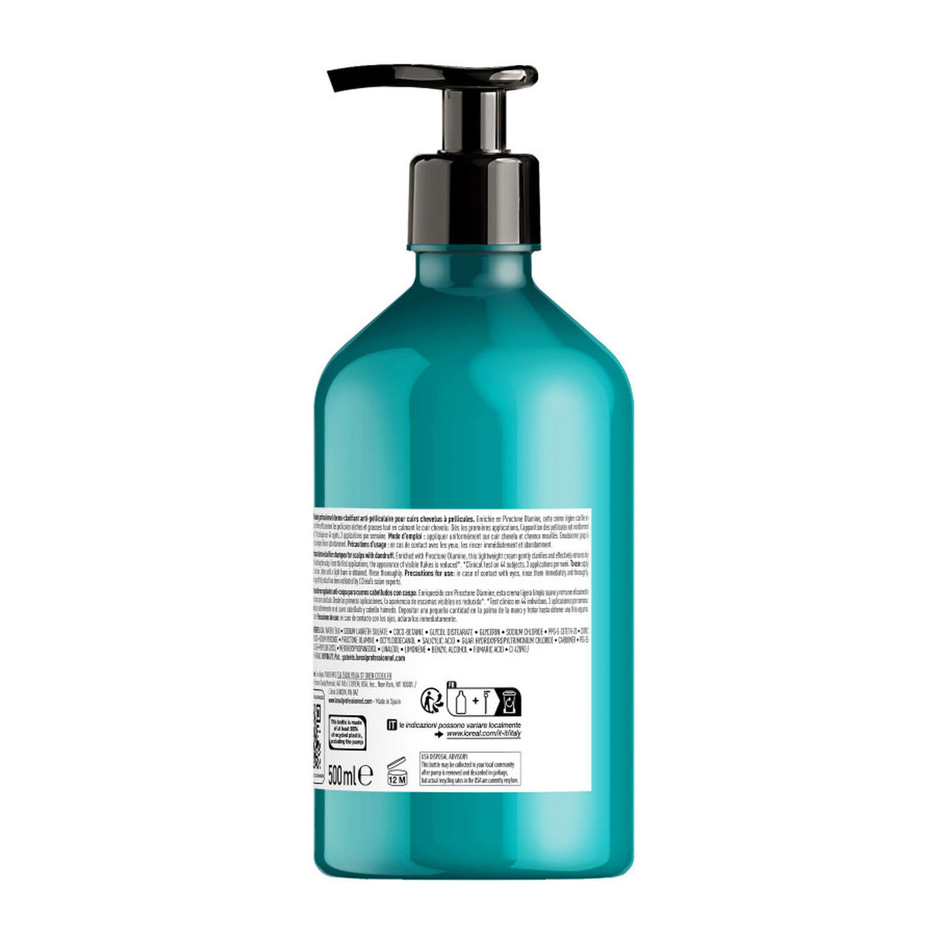 Série Expert Scalp Advanced - Shampoing Anti-Peliculles dermo-Clarifiant Cuirs Chevelus à Pellicules Sèches & Grasses