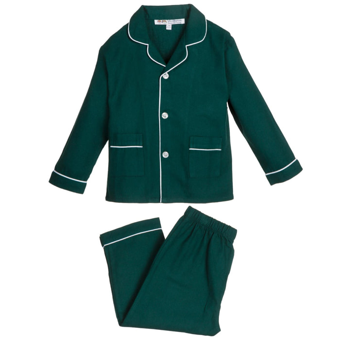 PIGIAMA BABY in flanella verde