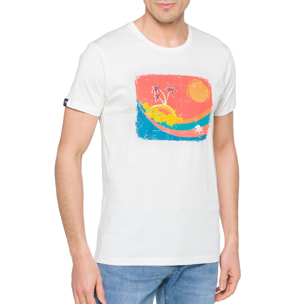 T-shirt in cotone 150 gr Mirage Hot Buttered Bianco