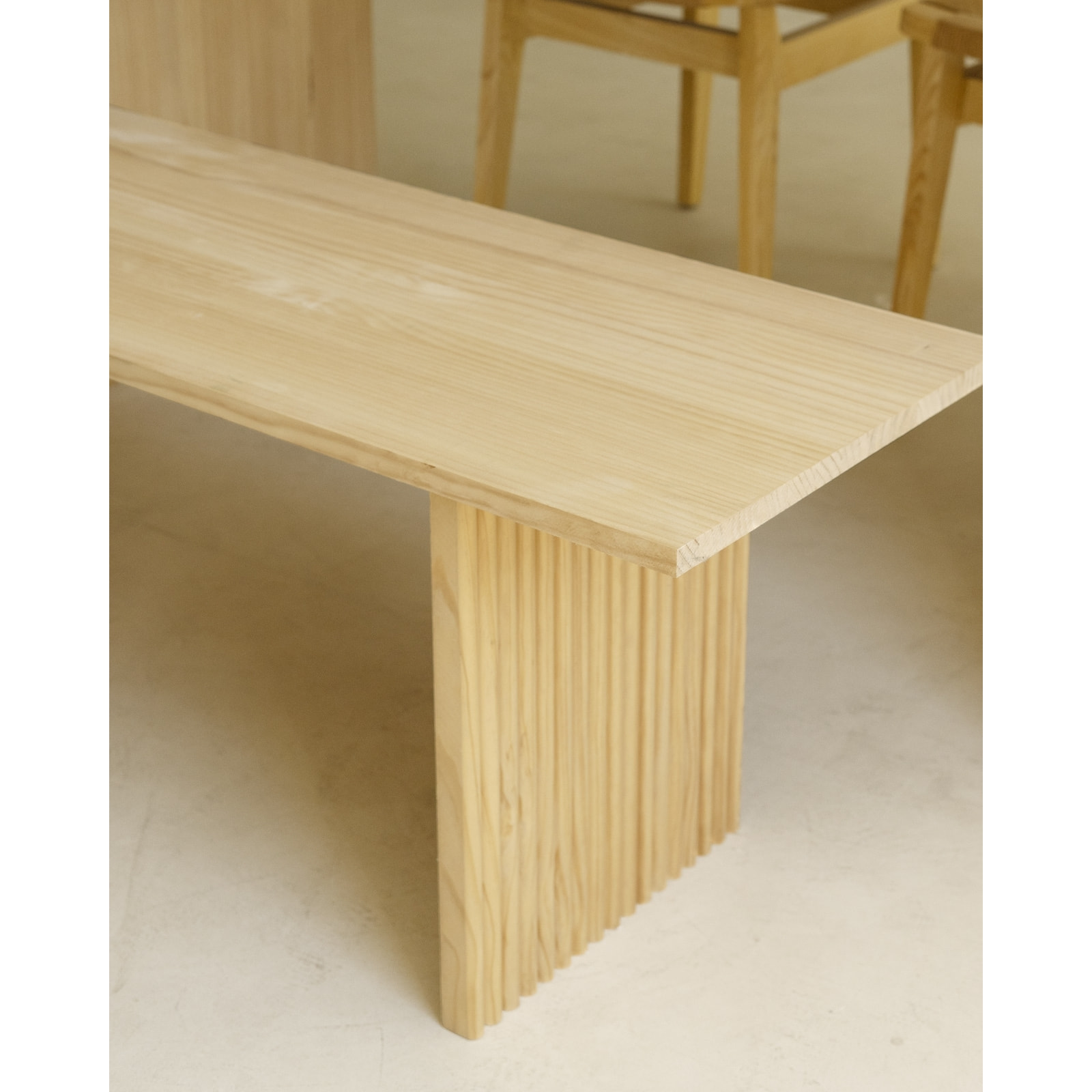 Banc en bois massif ton naturel 120cm Hauteur: 45 Longueur: 120 Largeur: 55