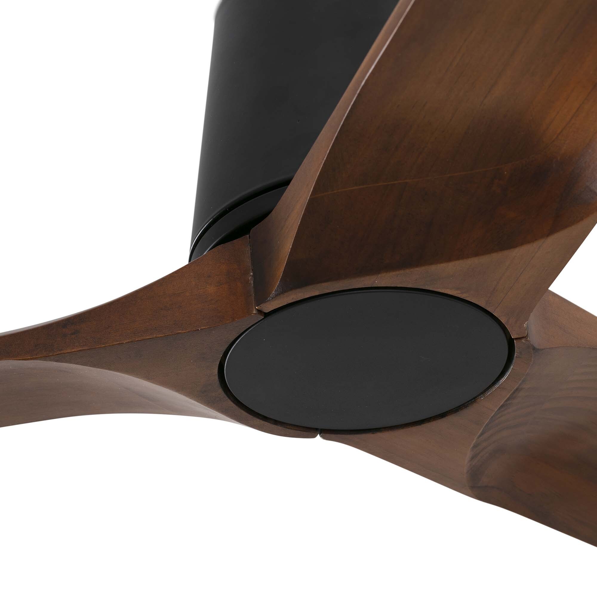 HEYWOOD TUB L Ventilateur de plafond noir/noyer TUYA