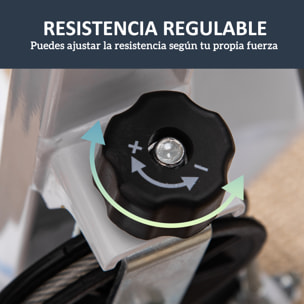 Máquina de Step Stepper Fitness en Casa para Escaleras con Pantalla LCD Manillar y Pedales Antideslizantes Equipo de Ejercicio para Gimnasio Oficina 55x44x108 cm Blanco y Azul