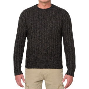 Maglia girocollo Hot Buttered Medewi nero e marrone