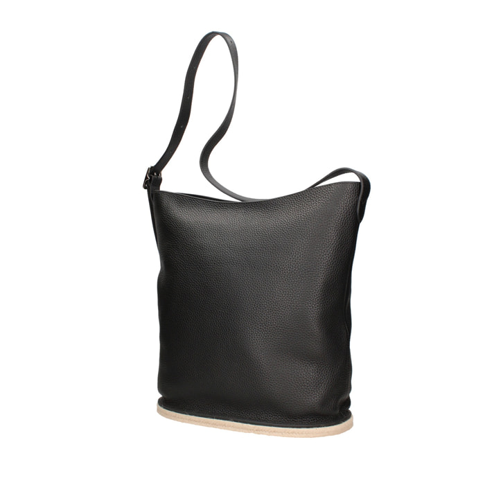 Borsa a spalla da donna Made in Italy - Modello Zelia Plus - 100% pelle - 29.0 x 32.0 x 17.5 cm