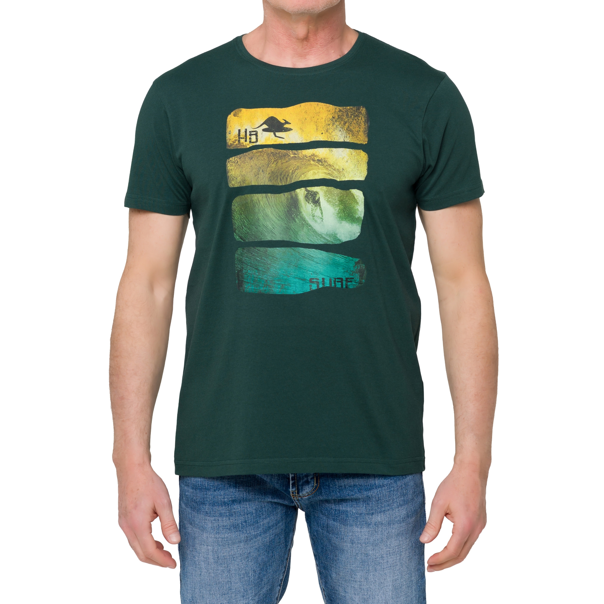 T-shirt WAVES 100% cotone verde