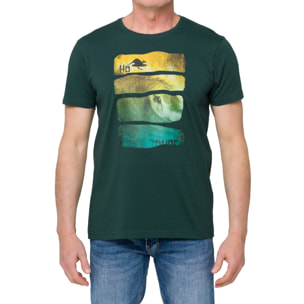 T-shirt WAVES 100% cotone verde