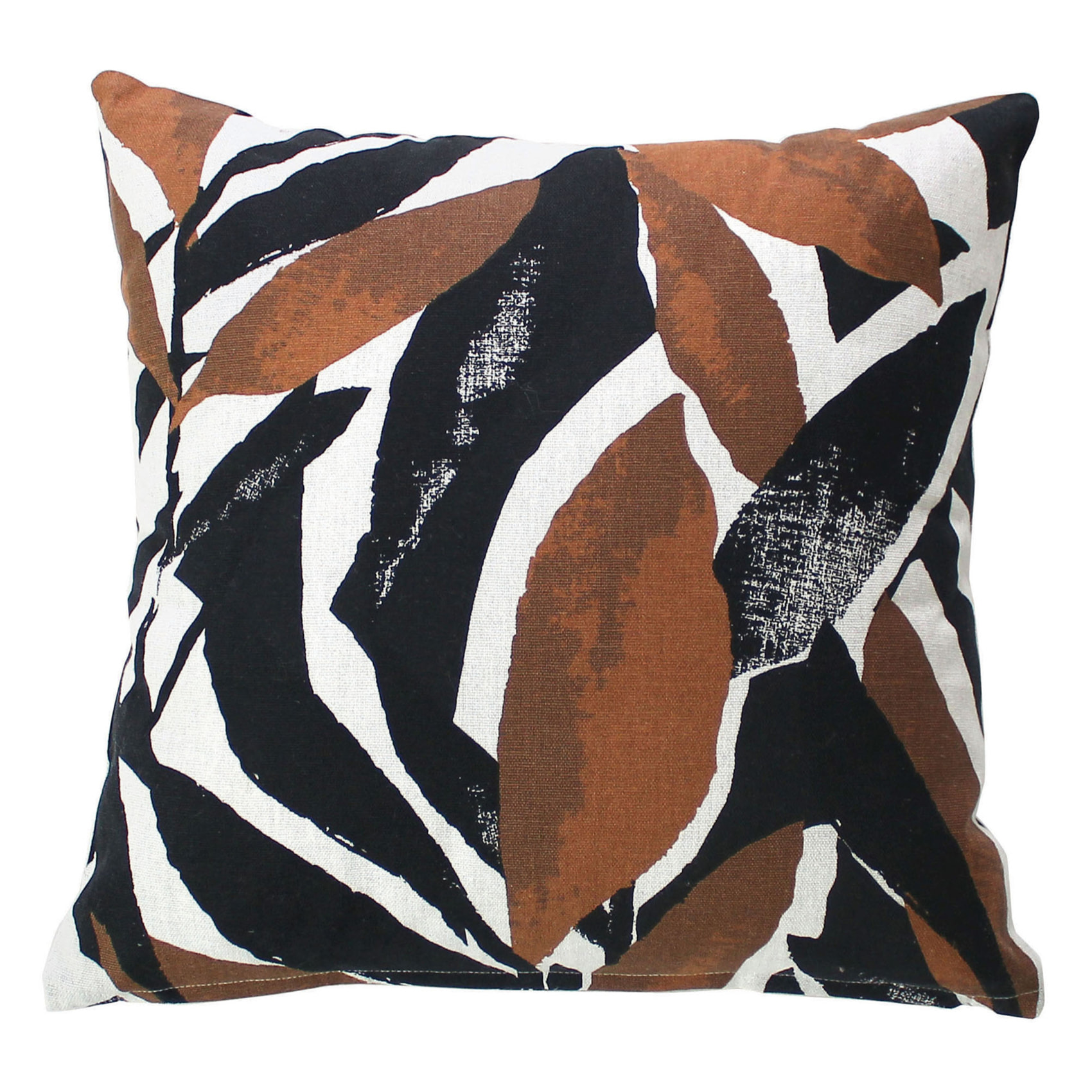 Coussin décoratif déhoussable motif graphique - Noir