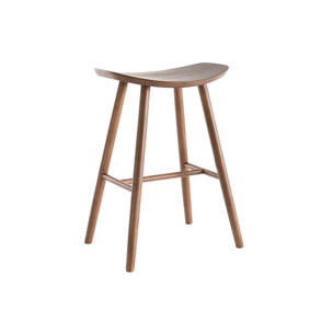 Tabouret de bar design noyer H65 cm DEMORY