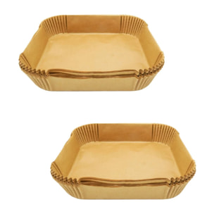 Ensemble de 100 Moules en papier pour air fryer carrés Fackelmann Divers