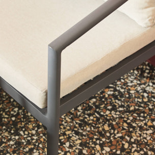 Salon de jardin aluminium et cordes 4 places KORAVA