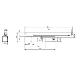 Ferme-porte TS 98 XEA DORMA - Pack complet Argent - 44110301