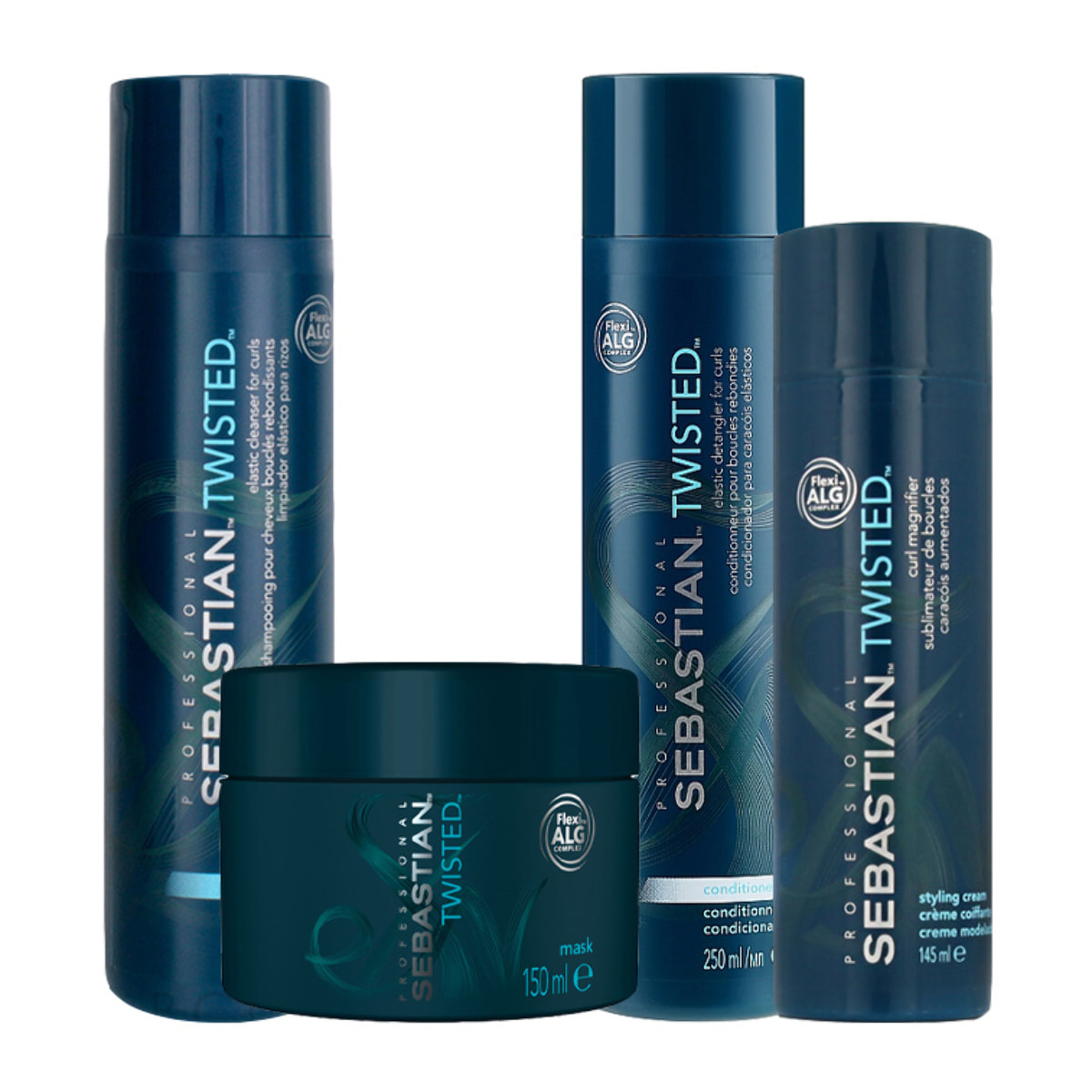 SEBASTIAN Kit Twisted Curl Shampoo 250ml + Mask 150ml+Conditioner 250ml + Styling Cream 145ml