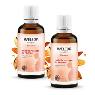 WELEDA - Duo Huile de Massage du Périnée  - Nourrit et assouplit - Vegan - Certifié Natrue - Flacon 50 ml  x 2