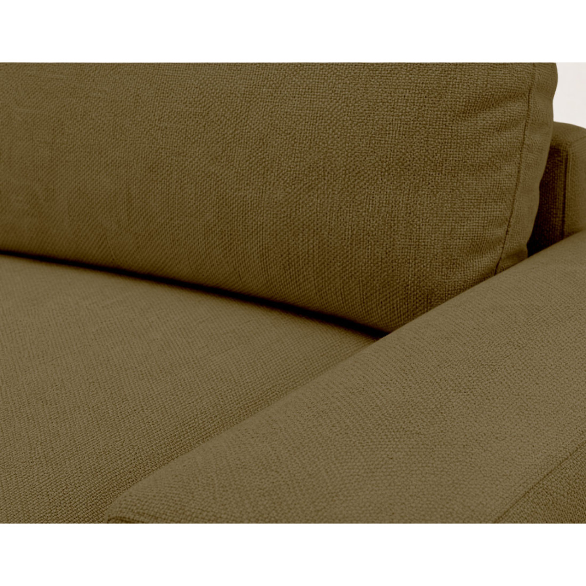 Tama - Canapé d'angle droit 4 places convertible avec coffre en tissu - Vert