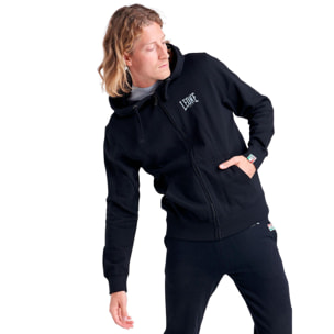 Chándal de invierno cepillado para hombre Leone Basic Vintage con capucha y cremallera