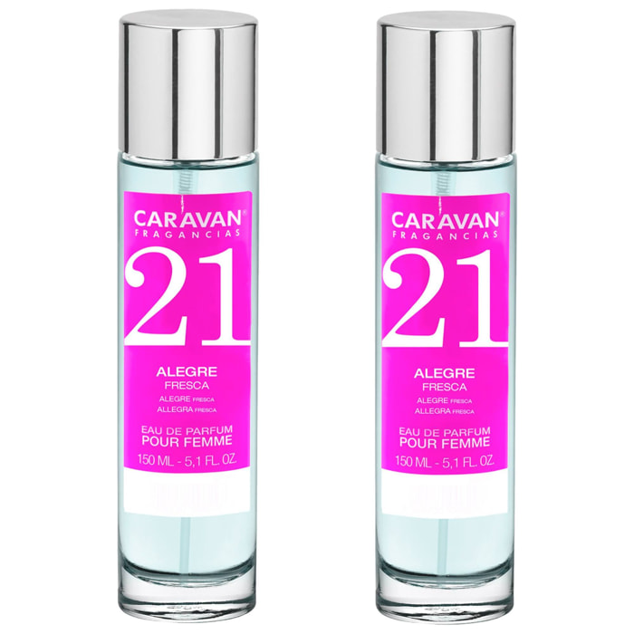 Caravan fragancias set de 2 frascos perfume de mujer nº21, de 150 ml