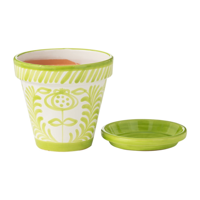 J-Line cache-pot Granada Handmade + Painted - céramique - groen - medium -  Ø 27 cm