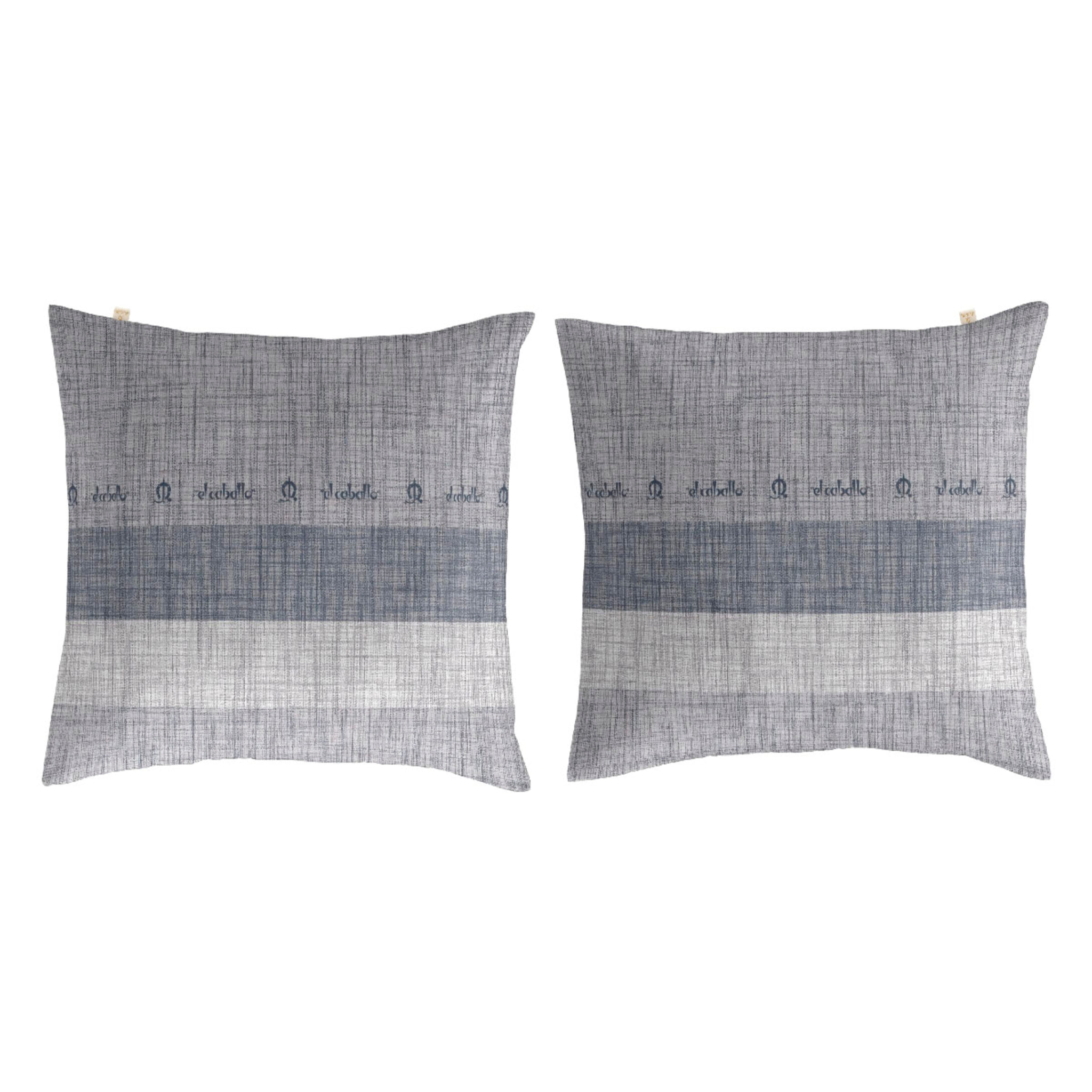 2 Fundas de almohada 50x50 cm gris ELEGANTE - 100% algodón -