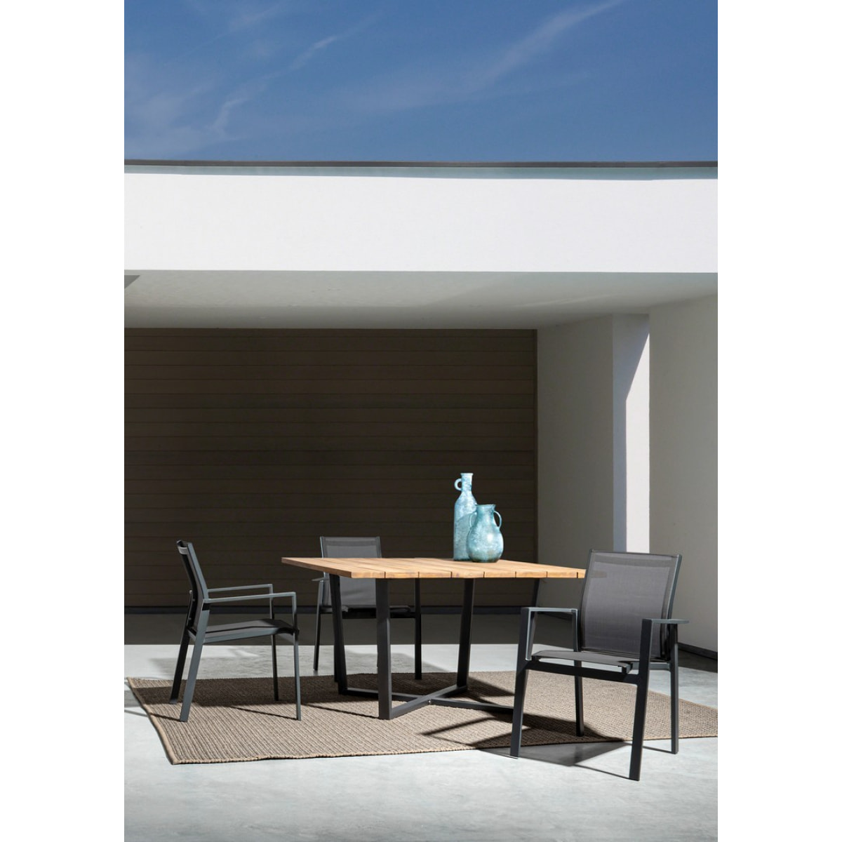 Set di 6 poltroncine CROZET impilabili antracite