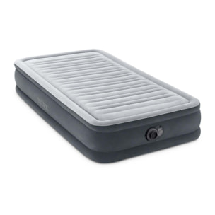 Intex Materasso Gonfiabile Dura-Beam Comfort Plush Singolo con Pompa Elettrica Incorporata, 99x191x33 cm