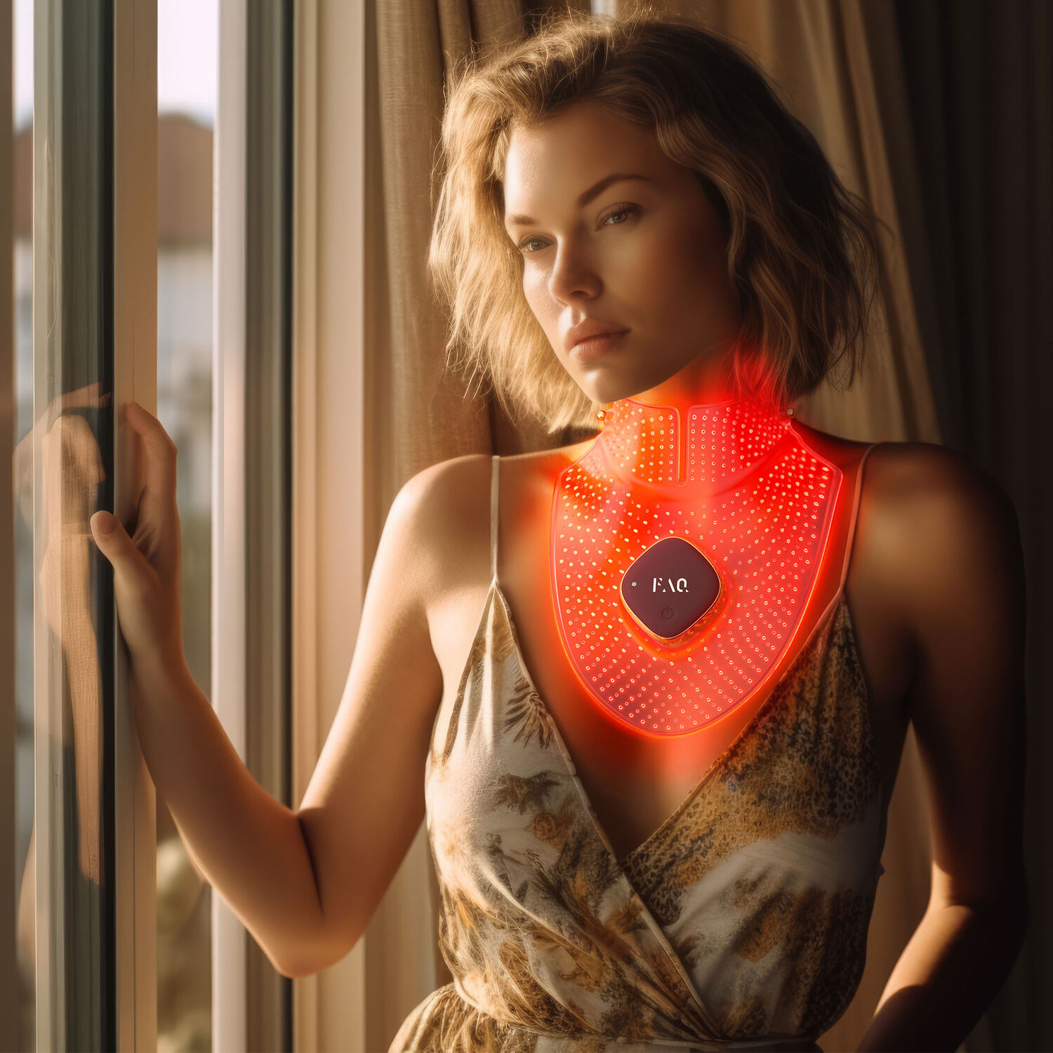 FAQ™ 211 - Masque LED Avancé Anti-Age Cou et Décolleté - 8 Leds