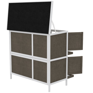 Conejera de Madera Jaula para Conejos de 2 Pisos 97x44x91 cm con Techo Asfáltico Puertas con Pestillo Bandejas Extraíbles y Rampa para 2 Conejos Marrón