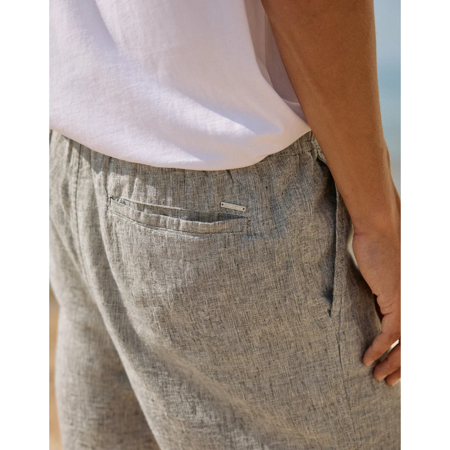 Bermuda Lino Azul - Damiano