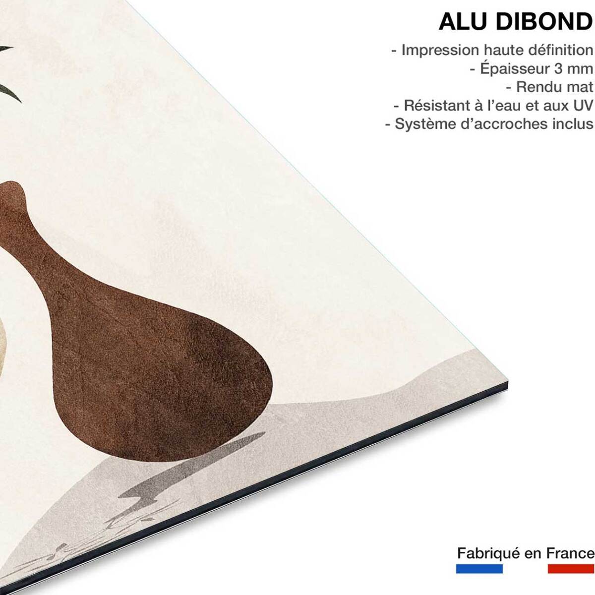 Tableau abstrait  pousse boho  Tableau alu Dibond