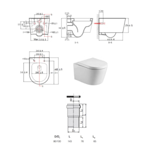 Pack WC bâti ECO 2L Swiss Aqua Technologies + WC suspendu Swiss Aqua Technologies + plaque chrome brillant (STESTBRWR05-FR)
