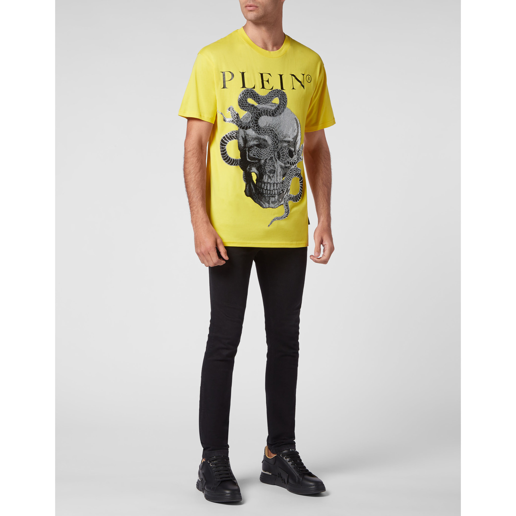 PHILIPP PLEIN T-Shirt Round Neck SNAKE