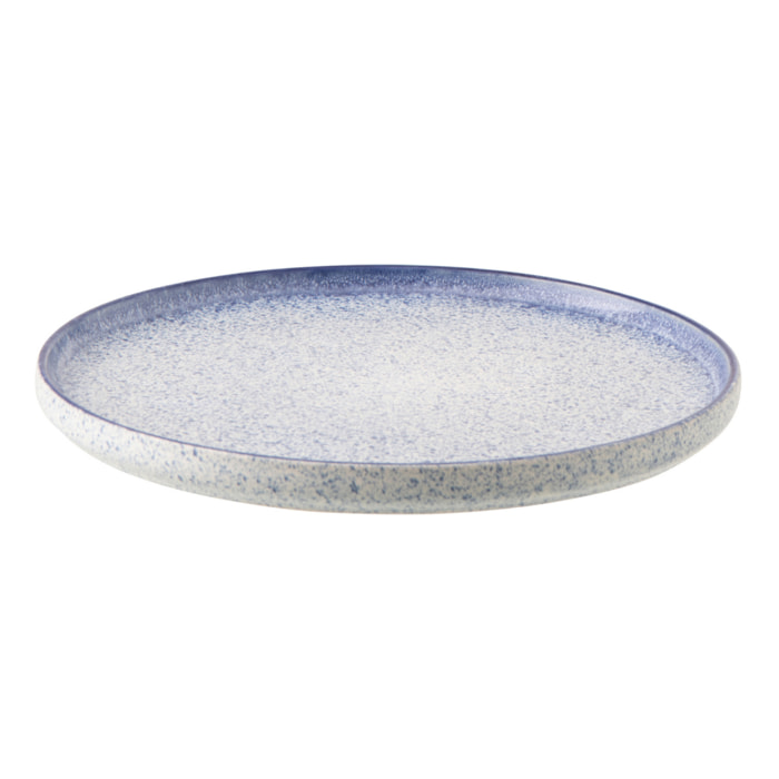 J-Line Assiette Luna - céramique - bleu - large