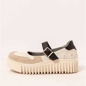 Zapatos 1515 NAPPA CREAM-BLACK/BRIGHTON color Cream-black