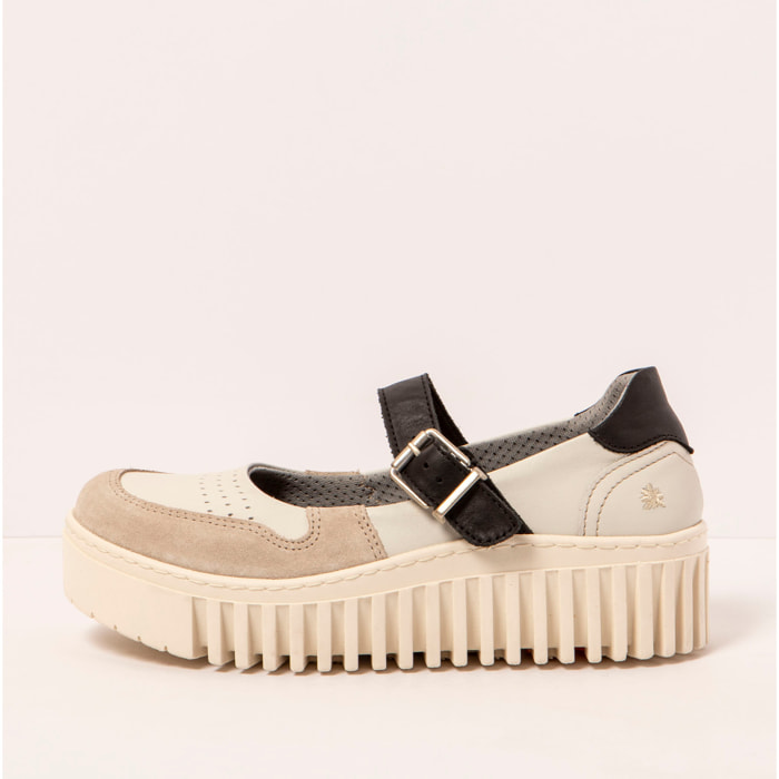 Zapatos 1515 NAPPA CREAM-BLACK/BRIGHTON color Cream-black