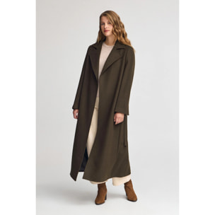 Giaccone Camila Coat marrone scuro con logo Polo Club