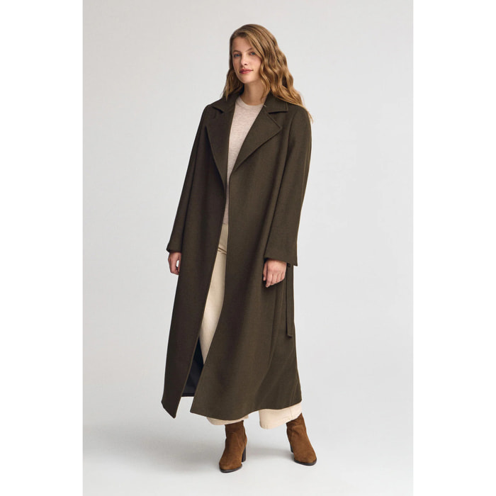 Giaccone Camila Coat marrone scuro con logo Polo Club