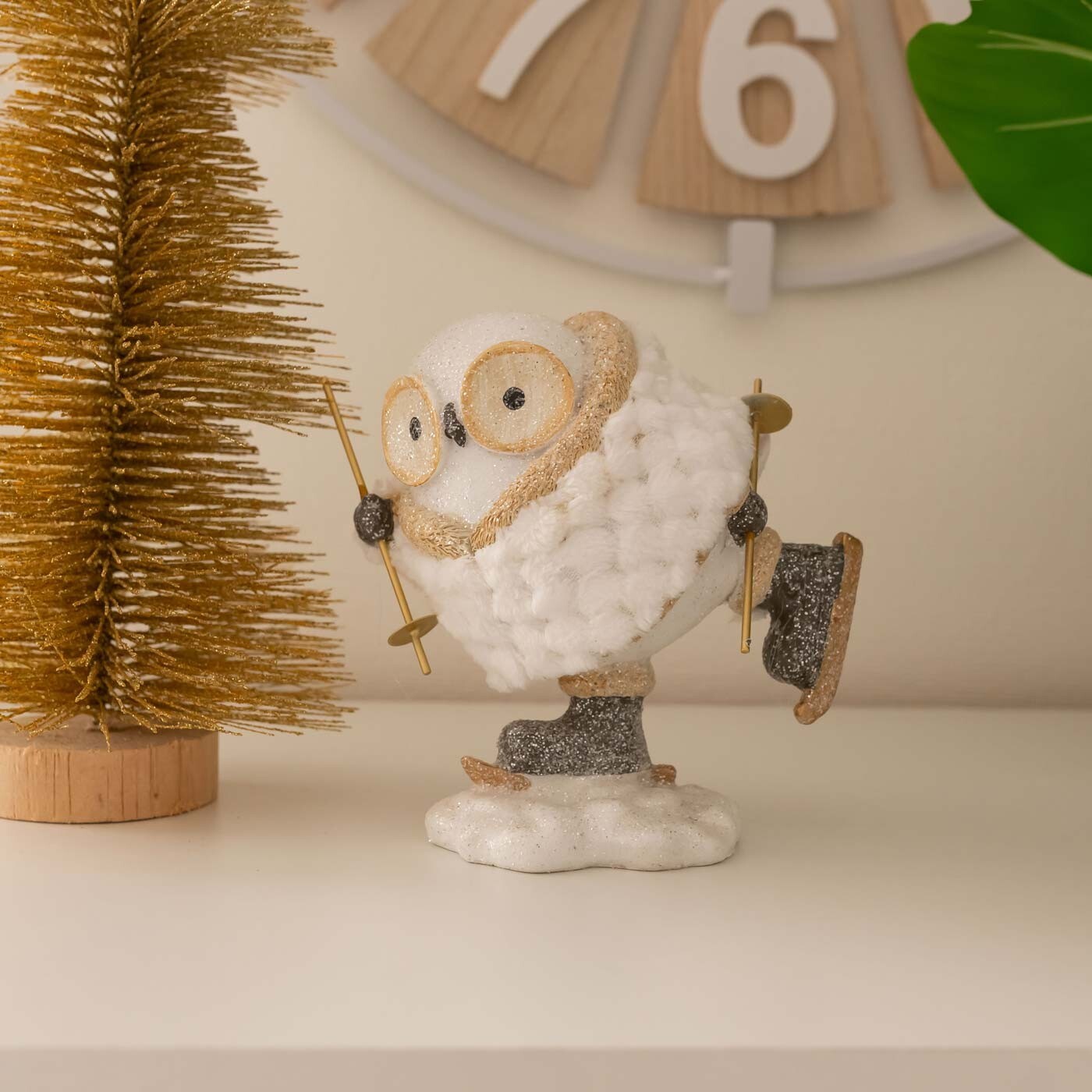 Figurine hibou pipo blanc