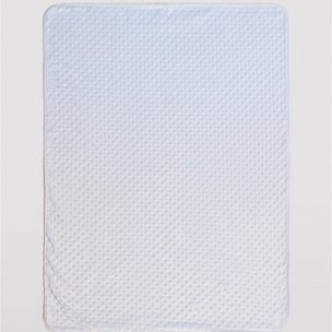 Copertina per neonato con pois azzurri