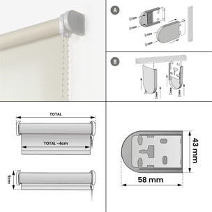 Store Tamisant ROLL-UP Écru