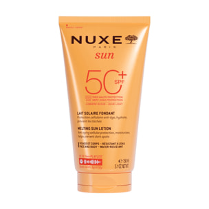 Nuxe Sun  - Lait Solaire Fondant Haute Protection SPF50 - Visage et Corps - Tous types de peaux - 150ml