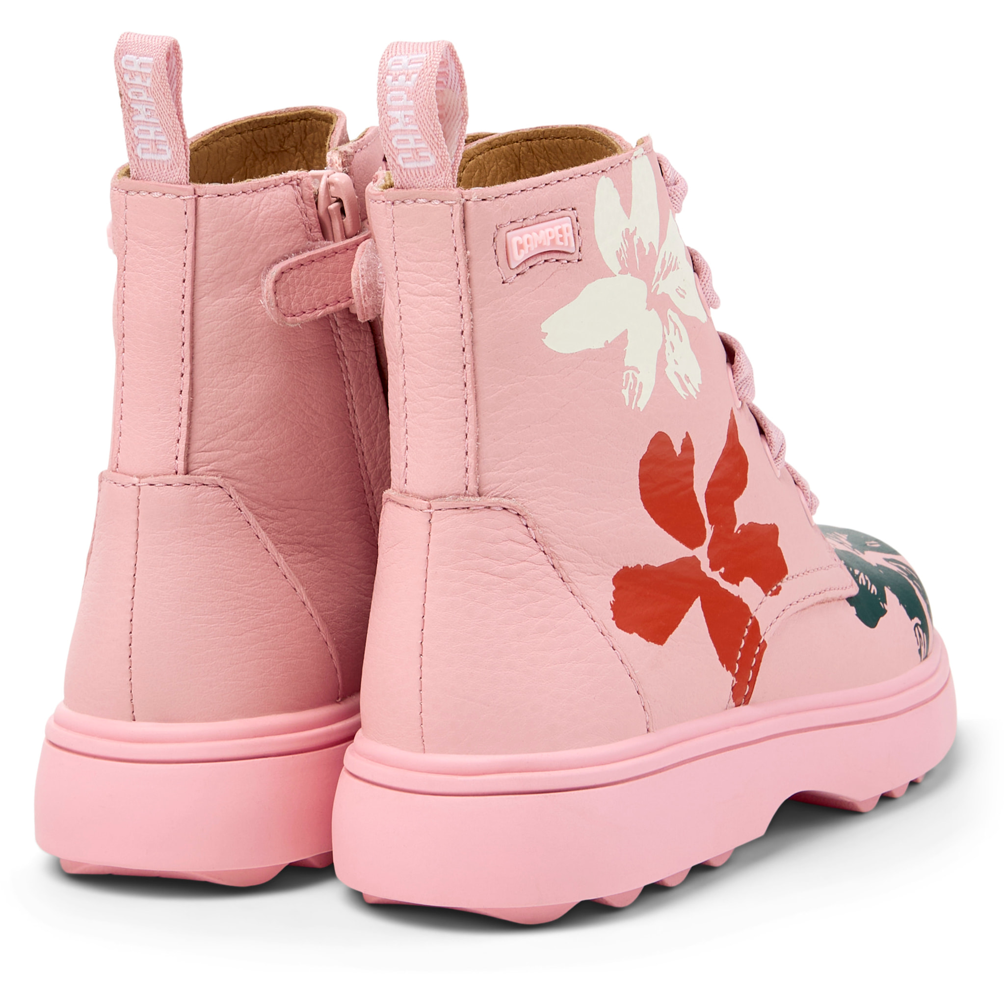 Botines - CAMPER Norte Twins - Rosa - Cuero liso