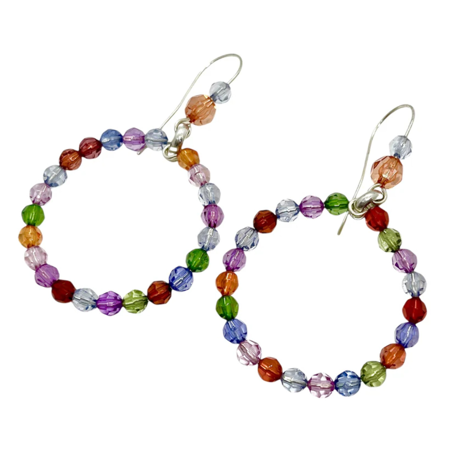 Pendiente aro Luces de Verano en dorado multicolor