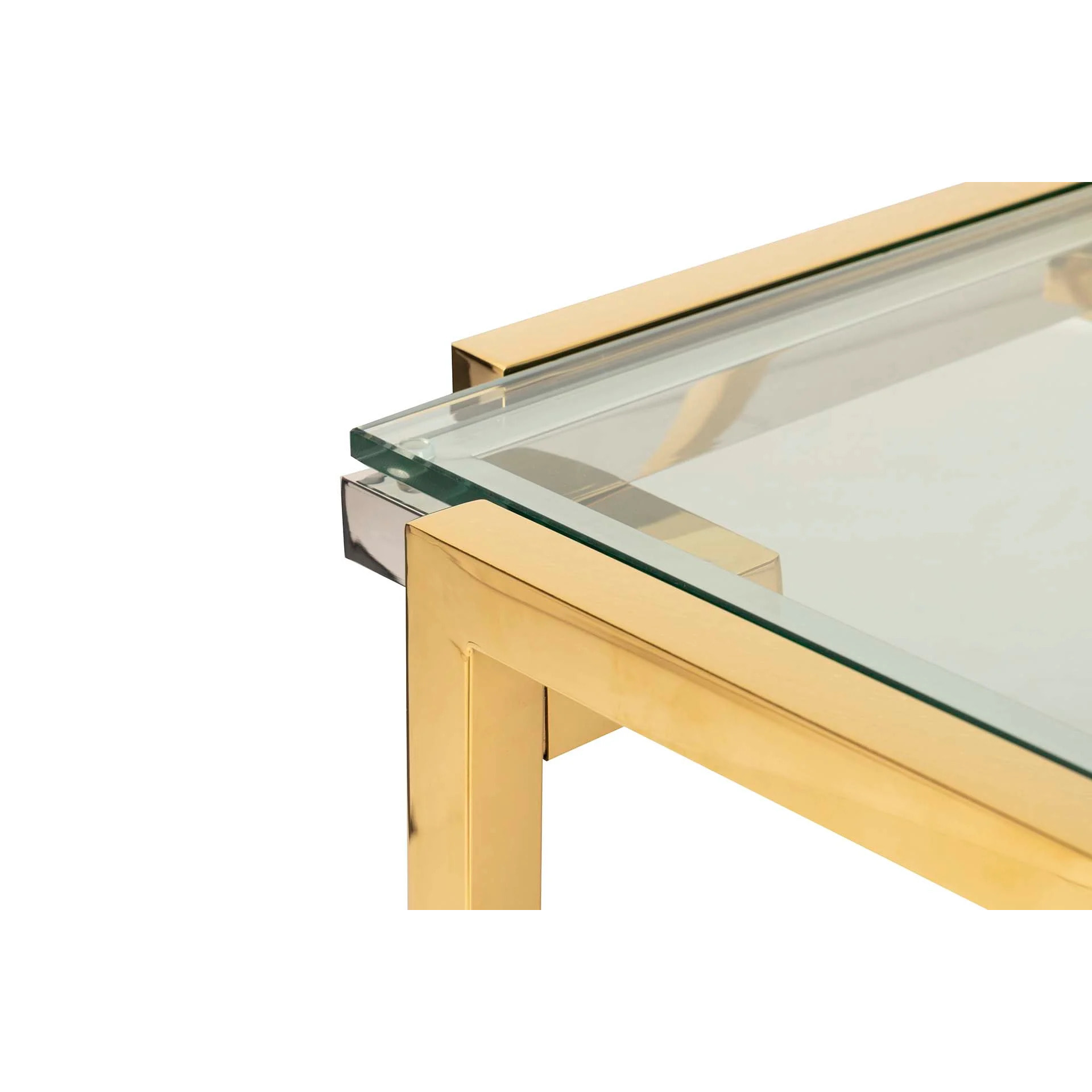 Mesa Auxiliar Acero Inoxidable Cristal Novosibirsk 55x55x60cm