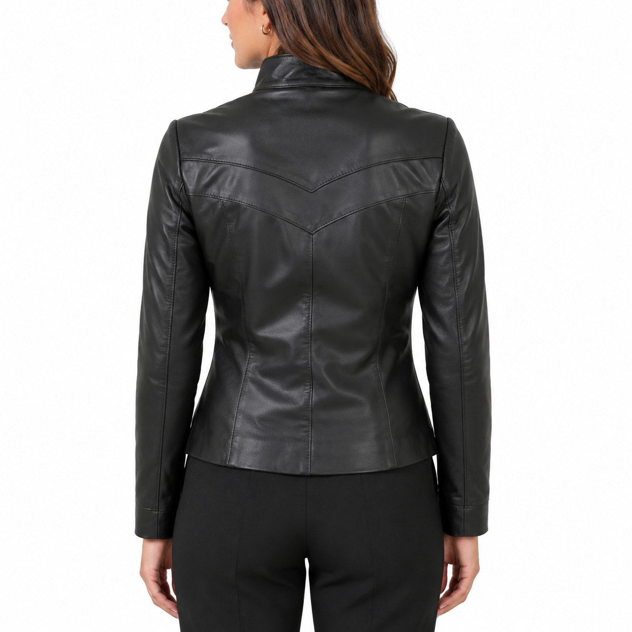 Giubbino in vera pelle di vitello Nero