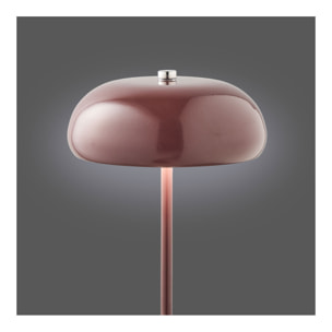 Lampada da tavolo Margate ricaricabile in metallo bordeaux ø16 cm