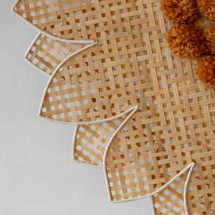 Applique murale en forme de fleur en bambou d50cm DAISY