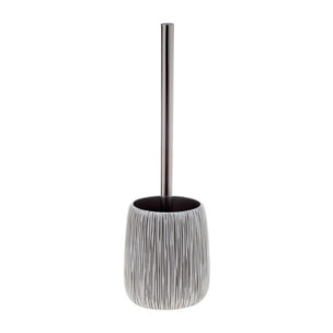 brosse Wc avec support Polyresine HOLLIS Blanc & Taupe Spirella