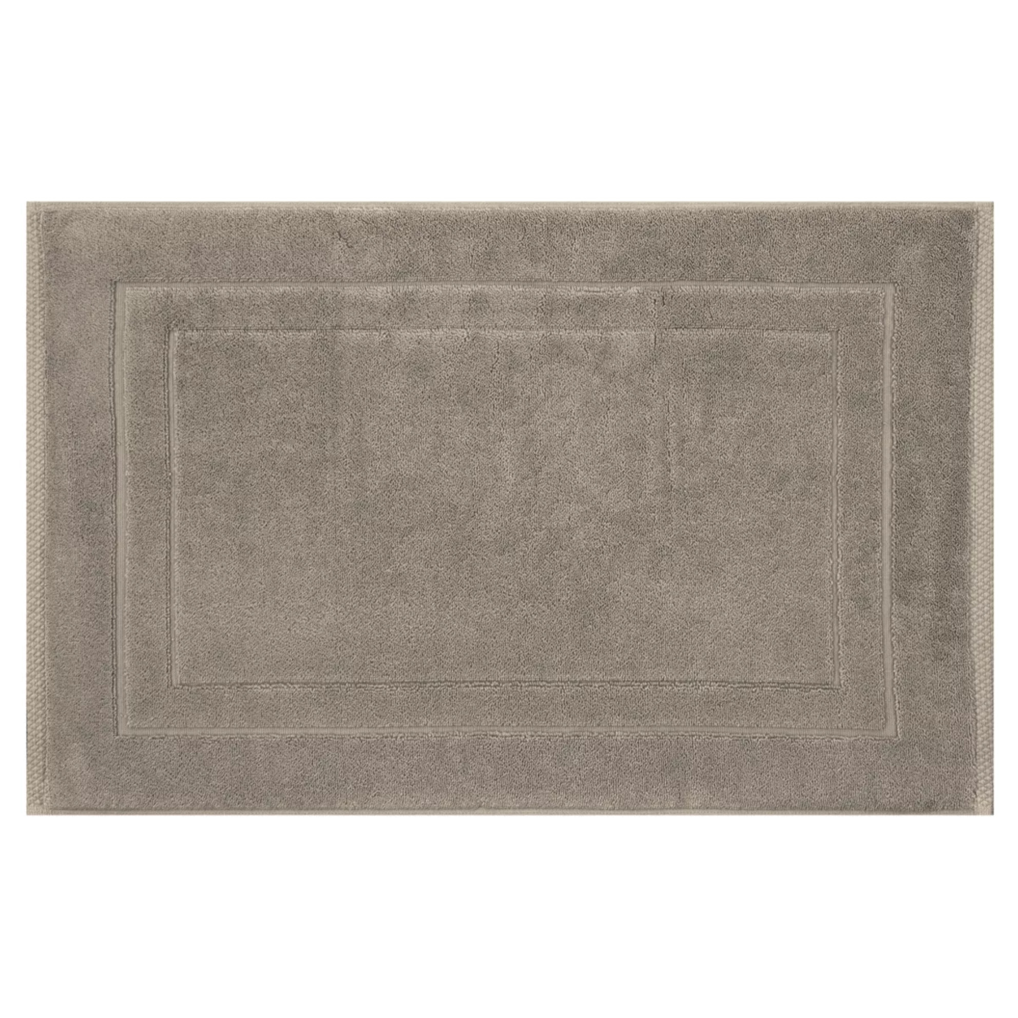 Tapis de bain pur coton 900 g/m² uni beige Elea chataignes