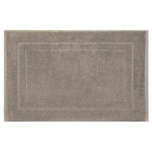 Tapis de bain pur coton 900 g/m² uni beige Elea chataignes