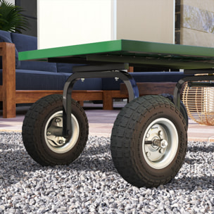 Juego de 4 Ruedas para Carretilla, Neumáticos de Goma Ø255 x 75 mm, Ruedas de Repuesto, Eje de 16 mm, Carga 80 kg, para Carros de Mano y Carritos de Jardín, Negro